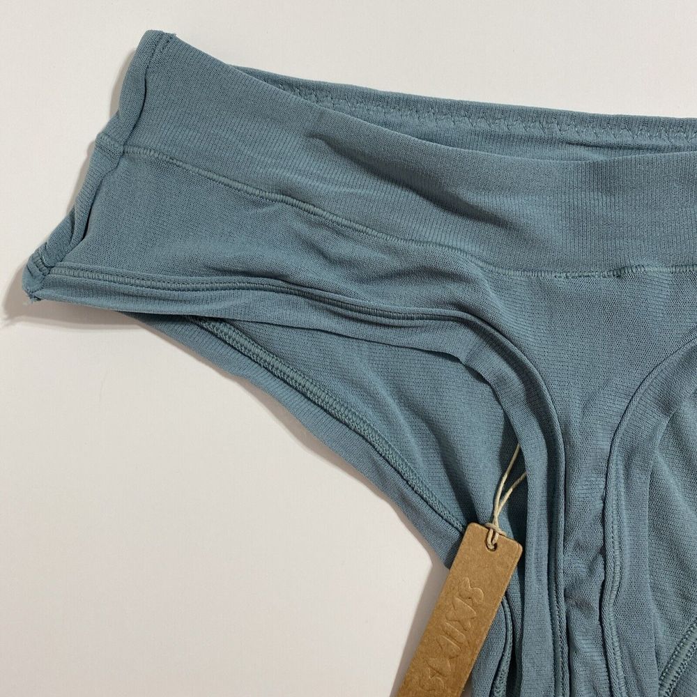 SKIMS Fits Everybody Thong Panty Panties Women's 4X Arctic Blue Green Sexy NEW - Picture 7 of 10